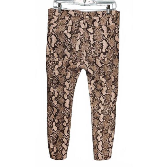 H&M Women's Snake Print Denim Jeans Pants Size 12 - Picture 2 of 10